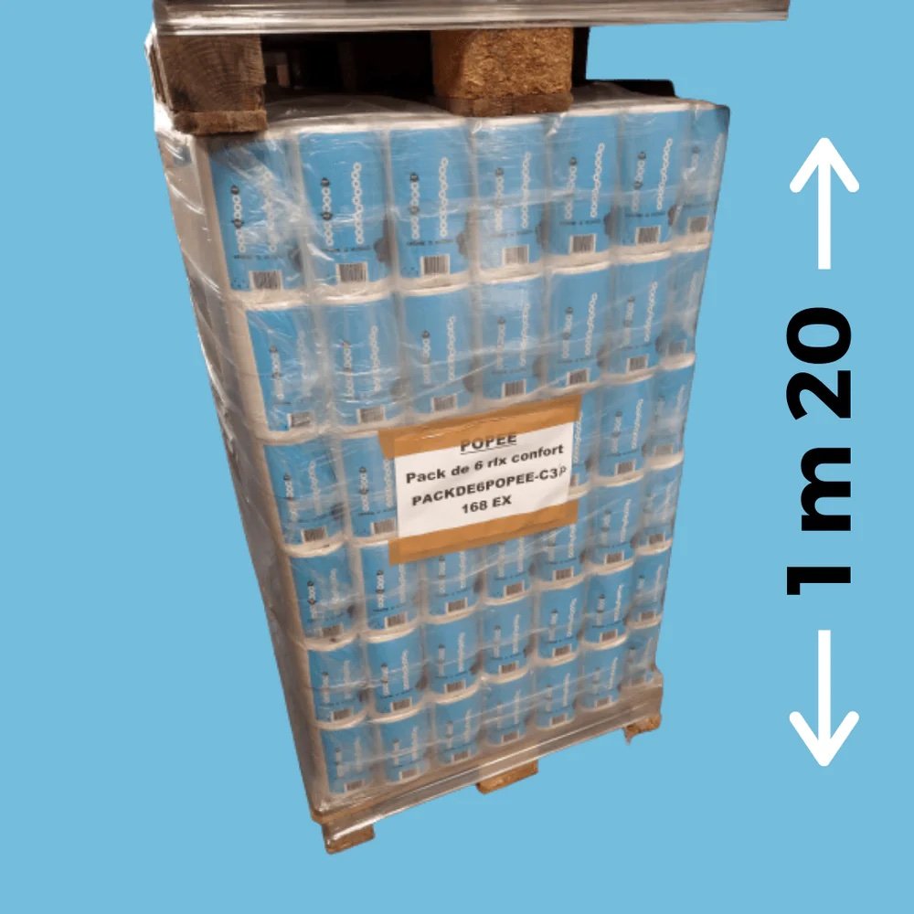 Popee Ultra-CONFORT Toilet Paper – Pallet of 168 Packs