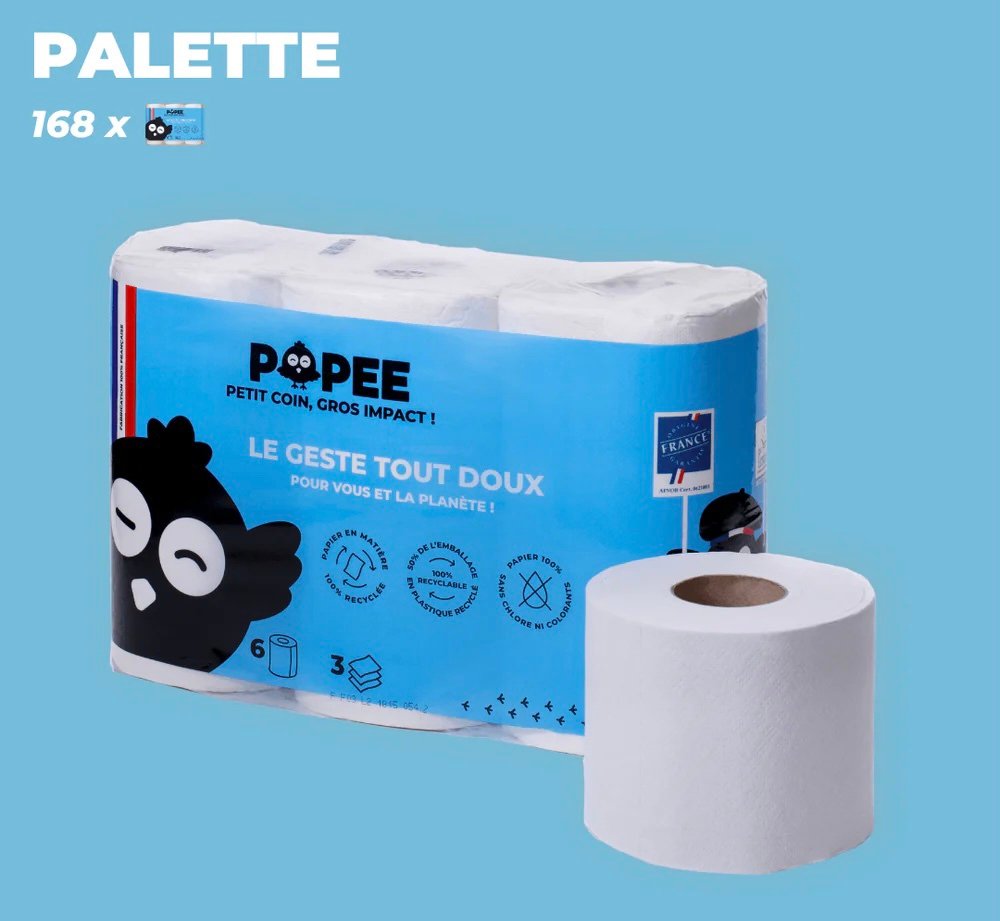 Popee Ultra-CONFORT Toilet Paper – Pallet of 168 Packs thumbnail